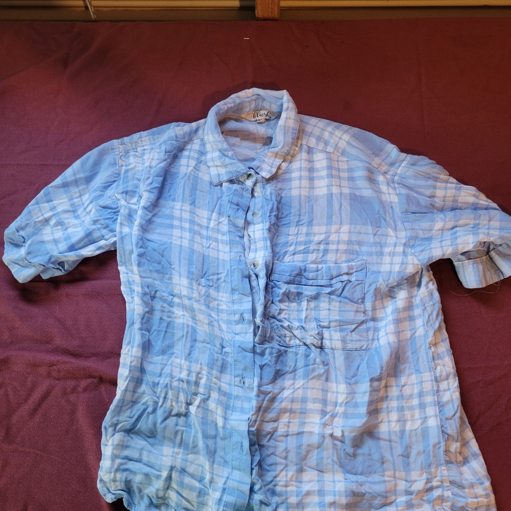 Plaid shirts, blue